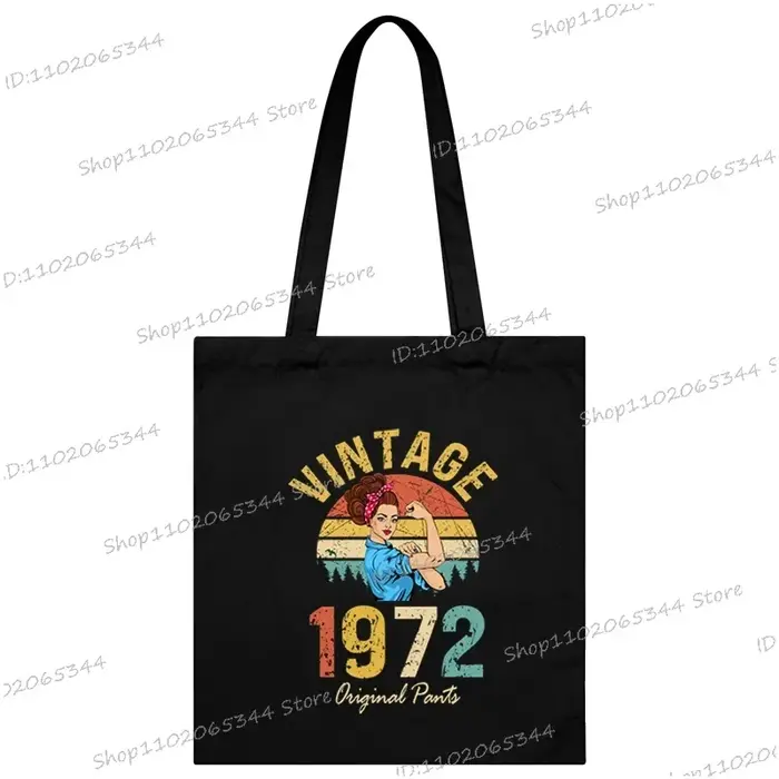 50th anniversaire sac à bandoulière femmes Vintage 1974 Original impression sac à provisions décontracté mode