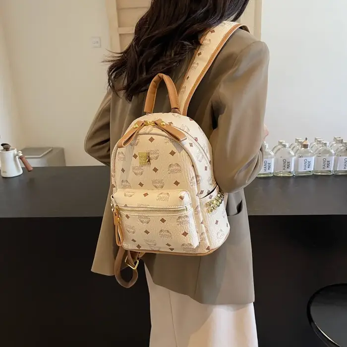 Sac à dos imprimé rétro pour femmes