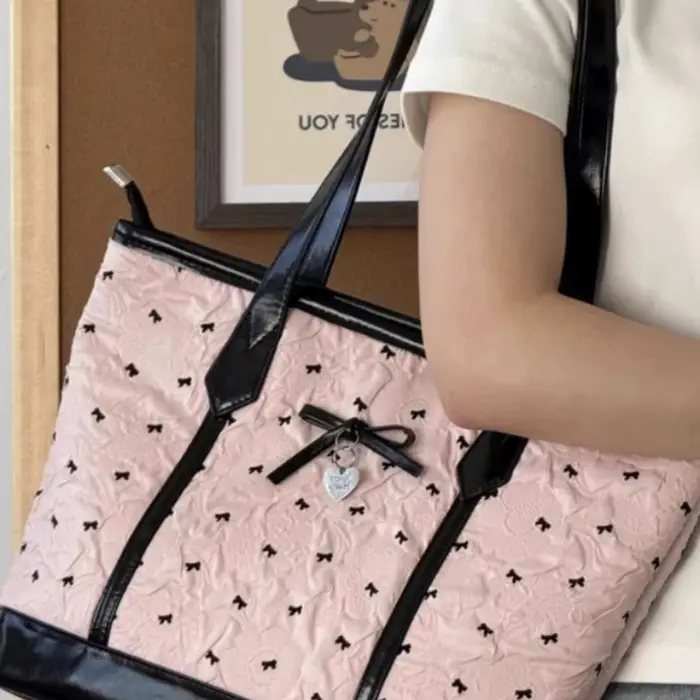 Sac fourre-tout rose rétro 2026 pour femme