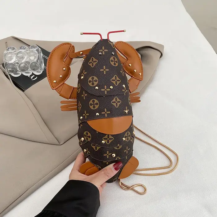 Sac à main en cuir PU imprimé rétro