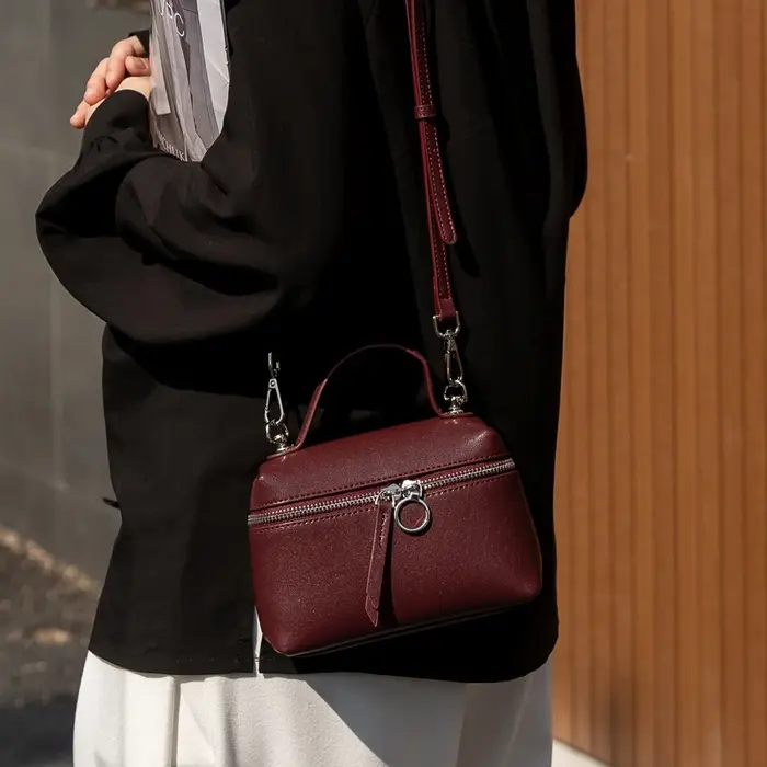 Nouveau sac mini tendance en cuir véritable 2026, sac seau de créateur pour femme, sac à main de lux