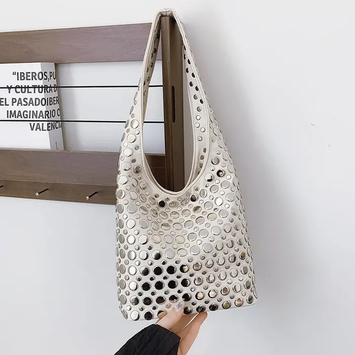 Sac à Main Géométrique de Styliste pour Femme, Pochette de Soirée Faite à la Main, Rivet Brcorporell