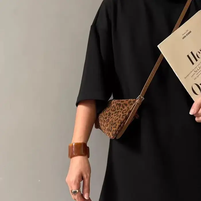 Sac pour téléphone portable imprimé léopard