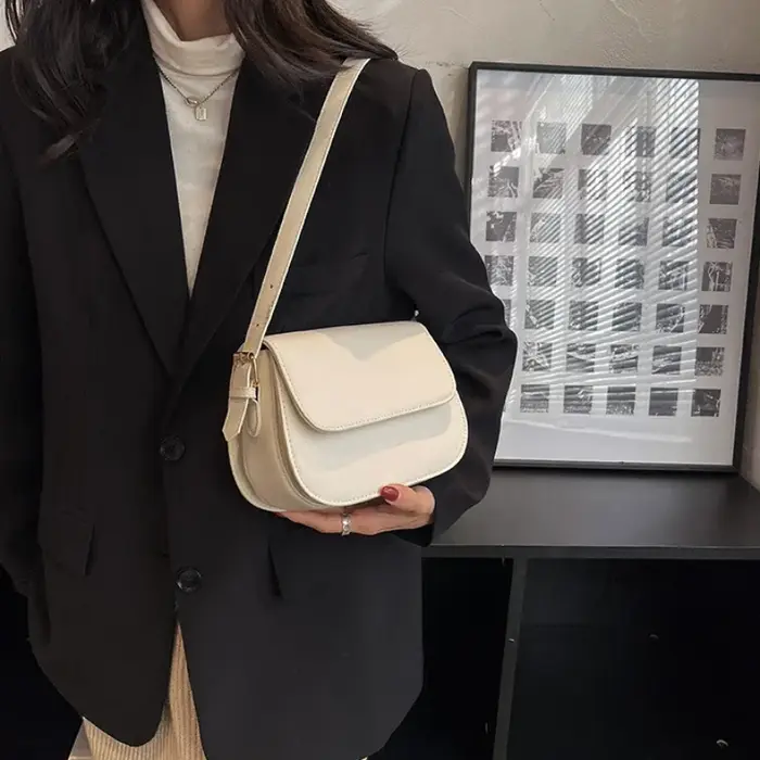 Petit sac de selle rétro à Texture avancée pour femmes