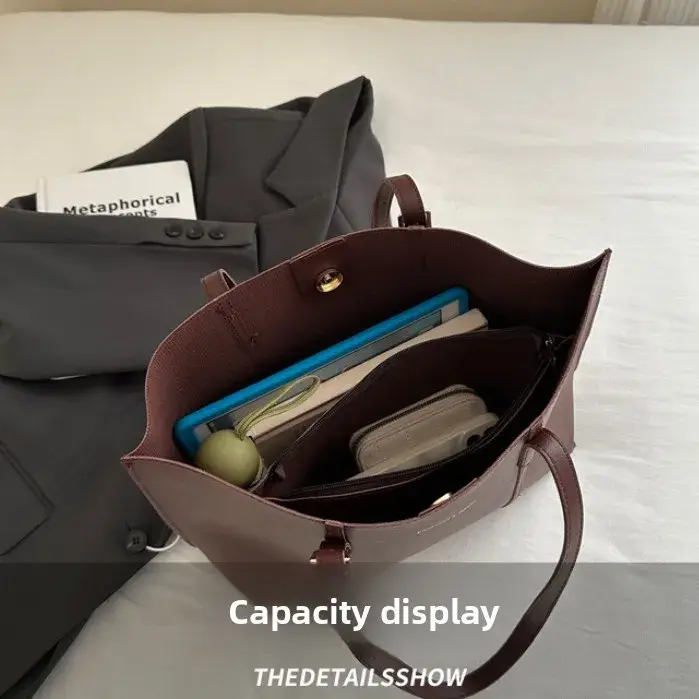 Ensemble de sacs fourre-tout vintage en similicuir avec pochette zippée