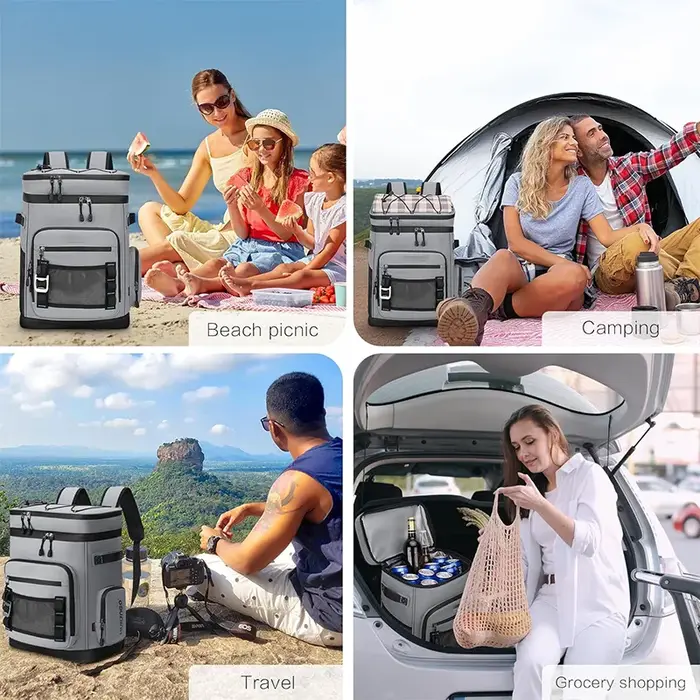 30L sac à dos isolé Camping pêche Pack garder les aliments chaud froid déjeuner sac à dos étanche en plein air voyage plage pique-nique sac thermique