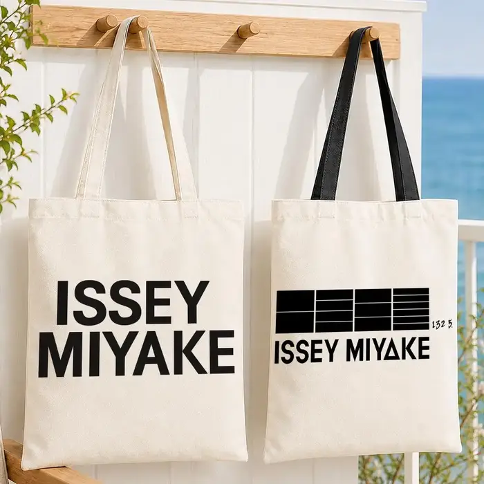 Sacs de rangement de marque I-ISSEY M-MIYAKE, sac en toile pour femmes, sac fourre-tout de grande capacité, sac à bandoulière pour le shopping et l'école