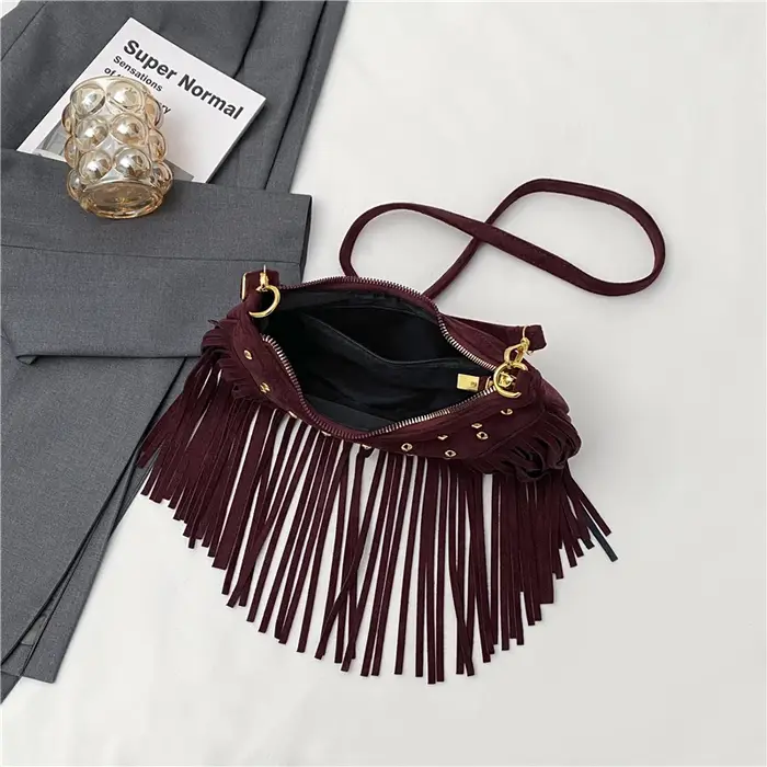 Sac à bandoulière demi-lune de styliste pour femmes