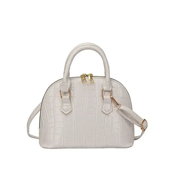 Sac à main vintage de style français à motif crocodile, mini sac à bandoulière en cuir PU, sac à mai
