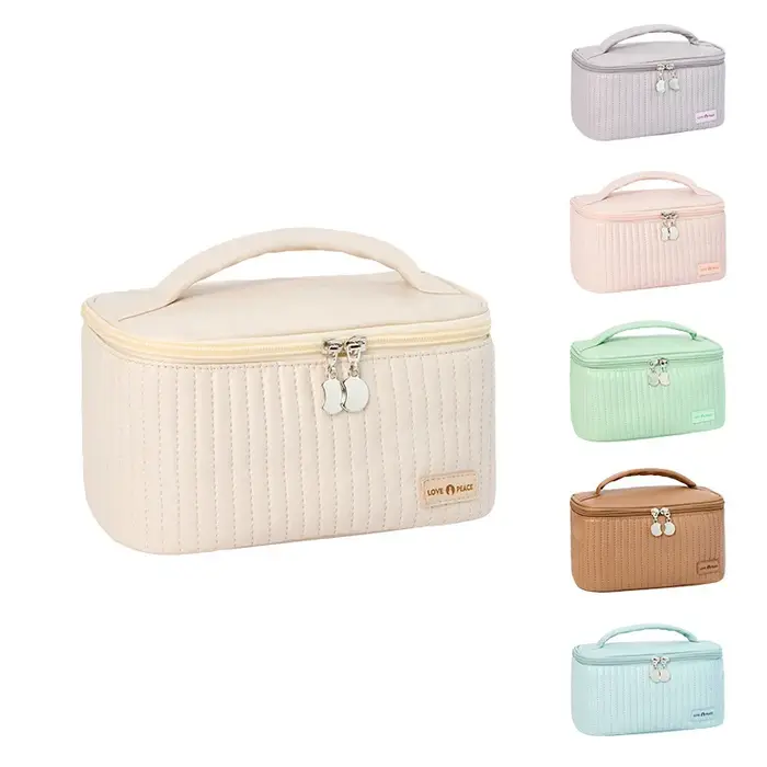 Sac de maquillage de gâteau en cuir PU