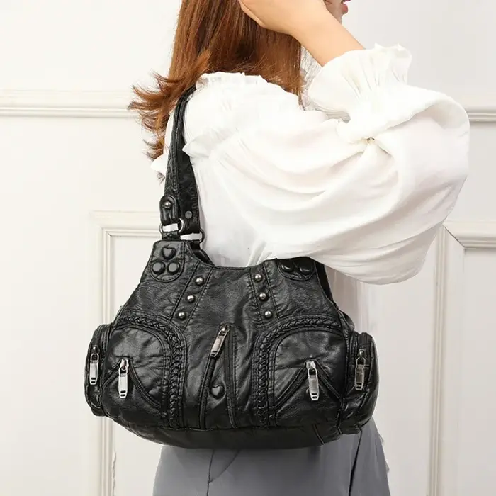 Sac fourre-tout en cuir PU pour femme