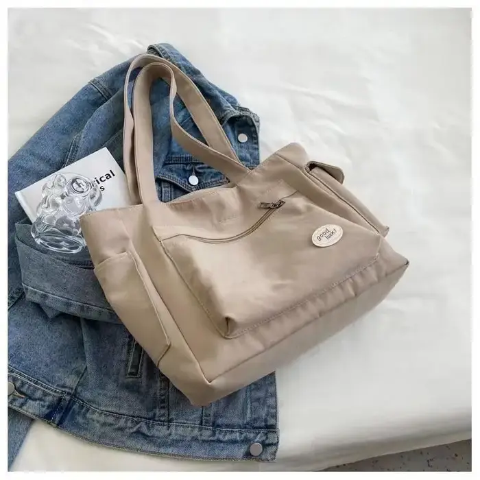 Sac à bandoulière mode femme classe grande capacité sac fourre-tout étudiant nouveau sac à main de banlieue en toile sacs de transport cabas sac écologique