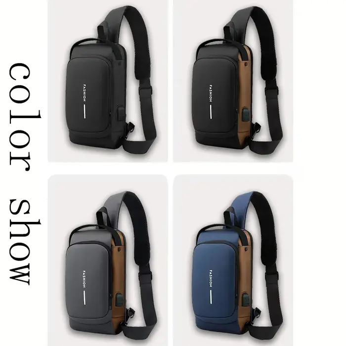 Sac bandoulière tendance et élégant multicolore avec accents dorés
