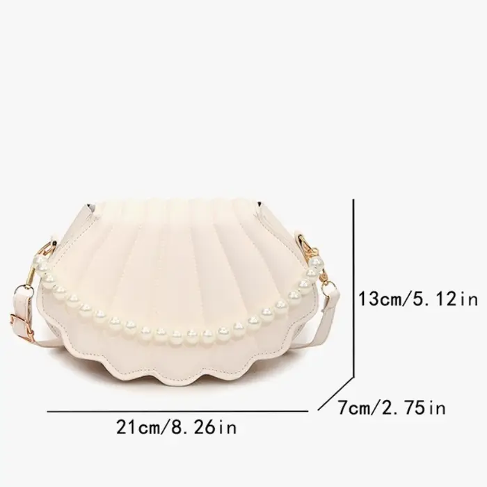 Sac à main avec chaîne de perles françaises pour femmes