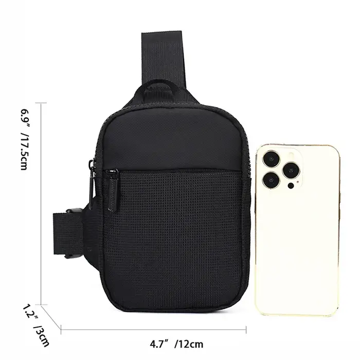Mini sac de poitrine en nylon imperméable pour hommes et femmes
