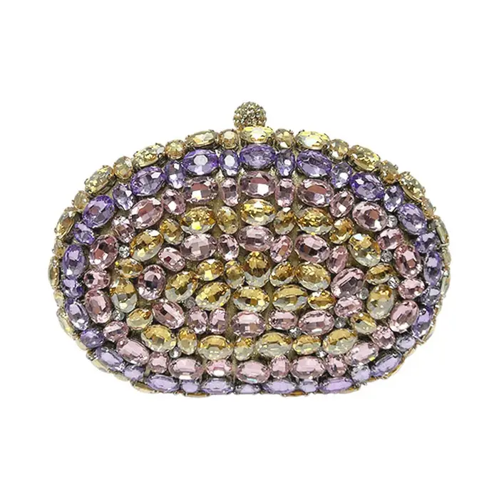 Sac à main en diamant, pochette ovale de banquet