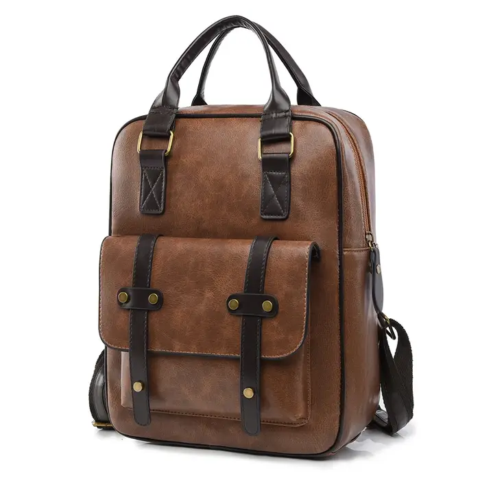 Sac à dos rétro en Pu pour femmes