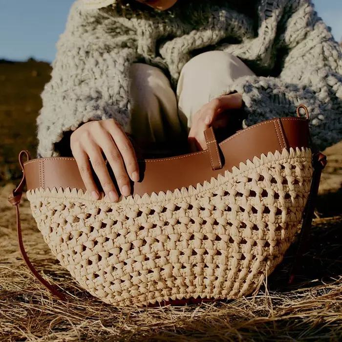 Sac fourre-tout pour femme tissé à la main en France