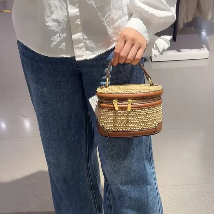 Sac à main rétro tissé à la main pour femme