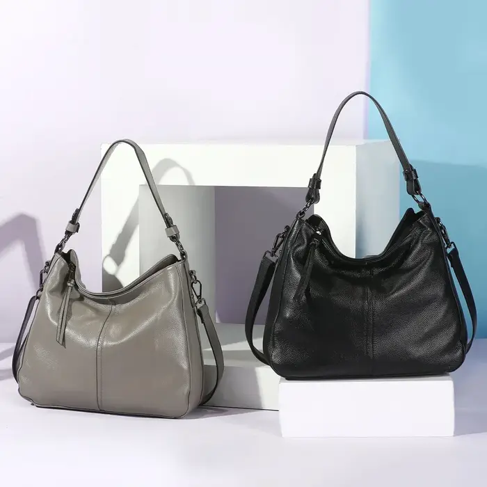 Sac à bandoulière pour femme Zency de haute qualité en cuir véritable à 100 %, sac hobo