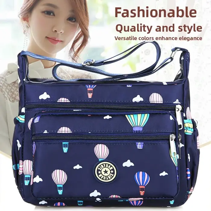 Sac à bandoulière en tissu Oxford Floral de grande capacité