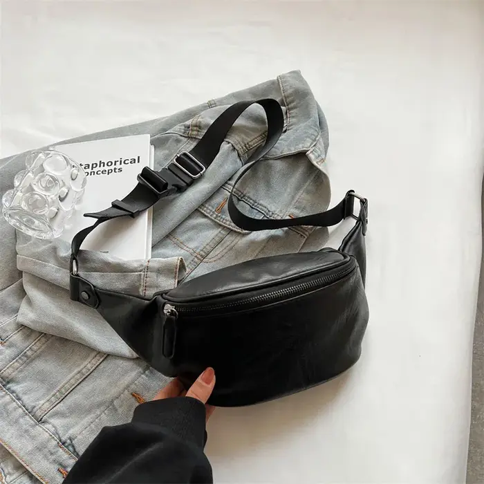 Marque de luxe femme ceinture sac couleur unie en cuir Fanny pack sac à main mode dames taille sac c
