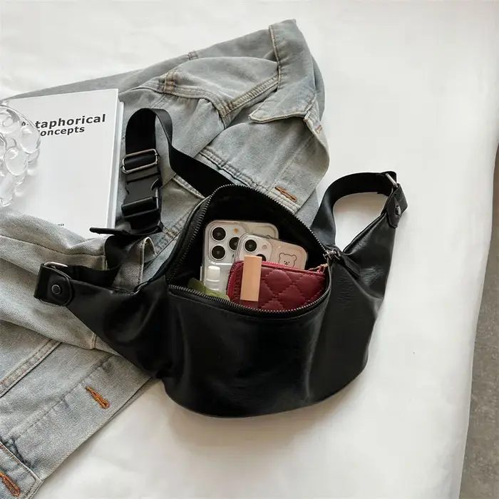 Marque de luxe femme ceinture sac couleur unie en cuir Fanny pack sac à main mode dames taille sac concepteur épaule bandoulière poitrine sac