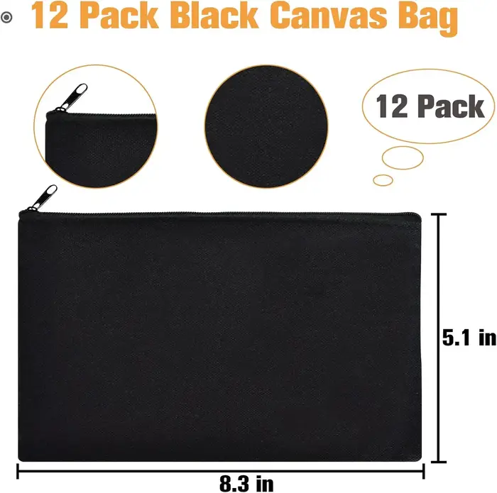 Sac fourre-tout en toile blanc/noir