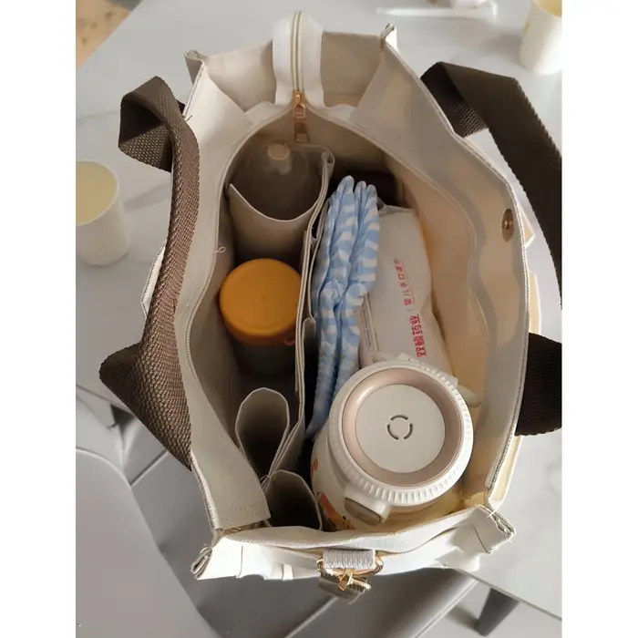 Sac à main pour maman à plusieurs compartiments, grande capacité, en toile, sac multifonctionnel pour femmes, sac à bandoulière pour mamans 01-SB-mmdlfb