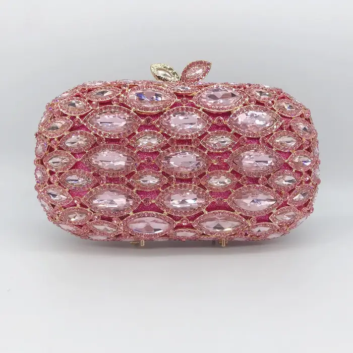 Sac de dîner en métal et diamant pour robe de Banquet