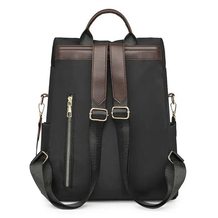 Sac à dos matelassé en cuir brodé pour femmes