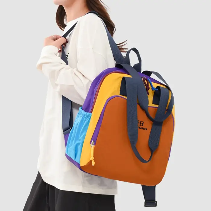 Sac bandoulière, en toile color-block