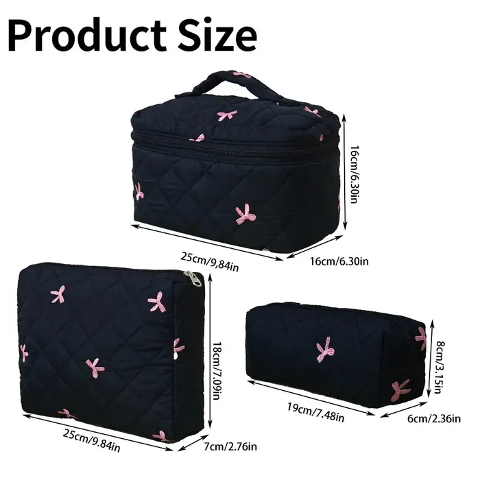 Trousse de maquillage Portable noire