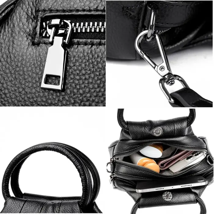 Sac à main en cuir véritable pour femmes