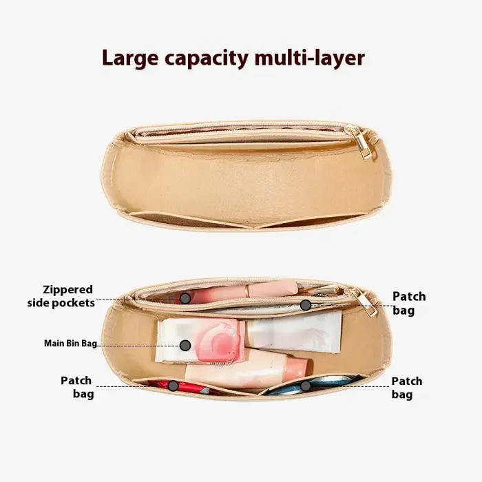 Sac organisateur pour Longchamp ROSEAU essentiel Hobo sac à main sac intérieur maquillage voyage sac