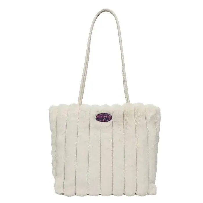 Sac fourre-tout en fausse fourrure pour femme