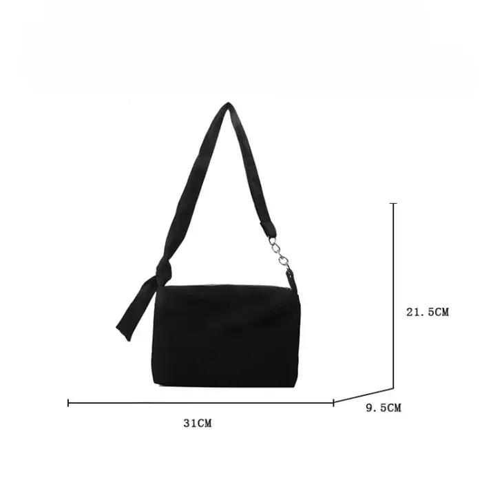 Sac à bandoulière noir pour femmes et filles