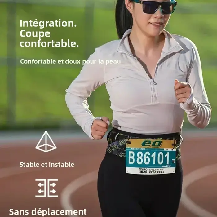 Sac banane de sport élastique tissé MAP BROTHER W1001 pour la course à pied
