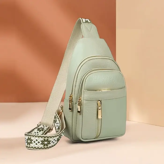 Sac de poitrine bohème en cuir PU