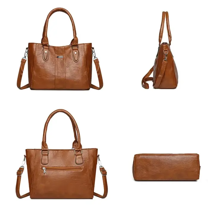 Sac à main vintage en cuir souple pour femme