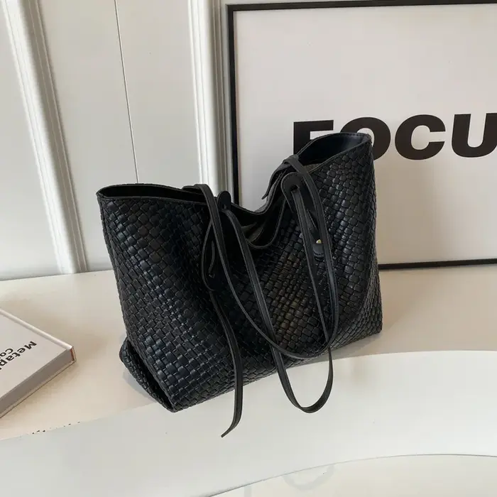 Sac fourre-tout tricoté pour femmes, sac à bandoulière rétro polyvalent de styliste, sac de classe p