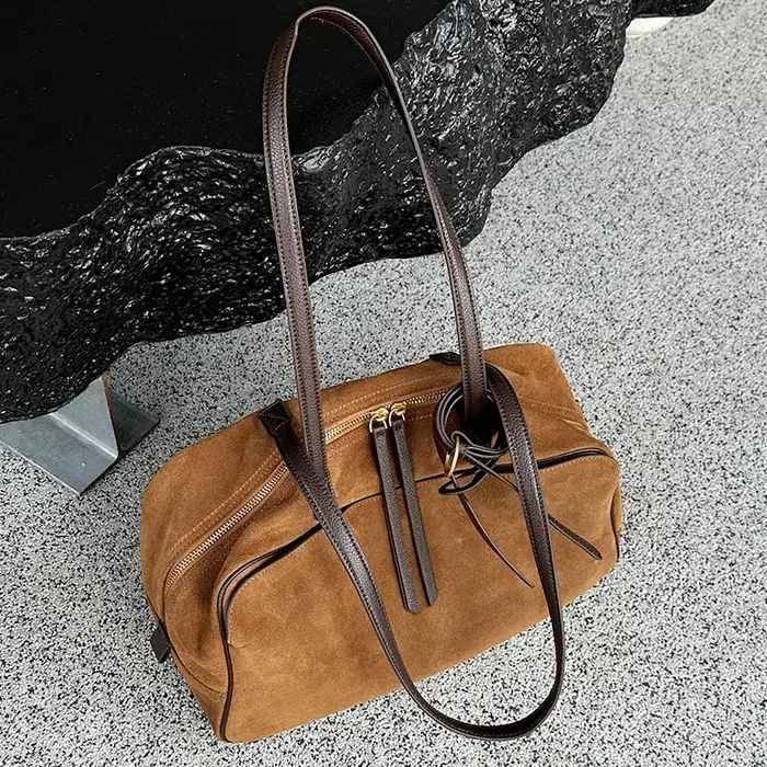Sac fourre-tout en cuir véritable de vache pour femmes