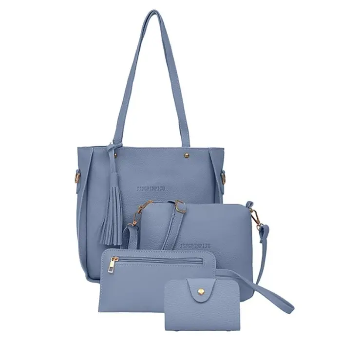 Ensemble de sacs à bandoulière en cuir PU pour femmes, sac à main à motif initié, sac à main pour da