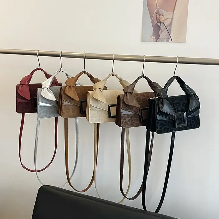 Petit sac carré Vintage imprimé léopard