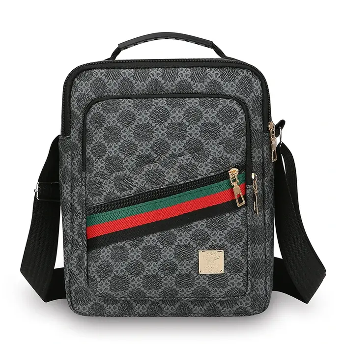 Sac bandoulière homme multi-couches grande capacité imperméable en tissu Oxford