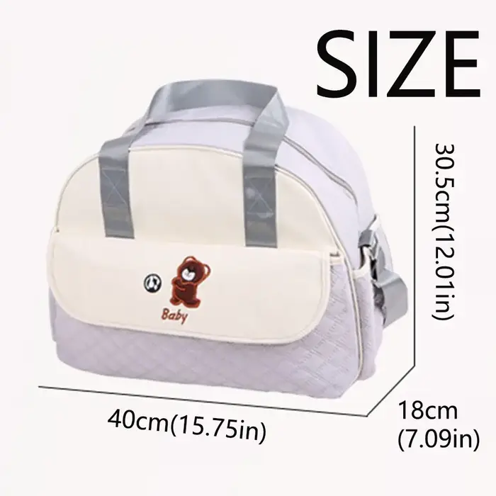 Sac à bandoulière créatif pour maman, motif ours, grande capacité, résistant à l'usure, sac à couches Portable