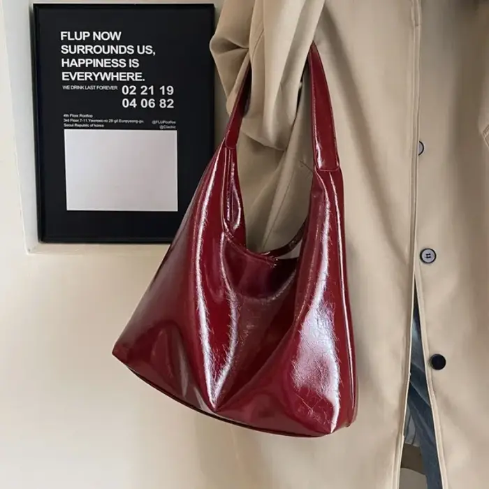 Sac rouge de grande capacité pour femmes