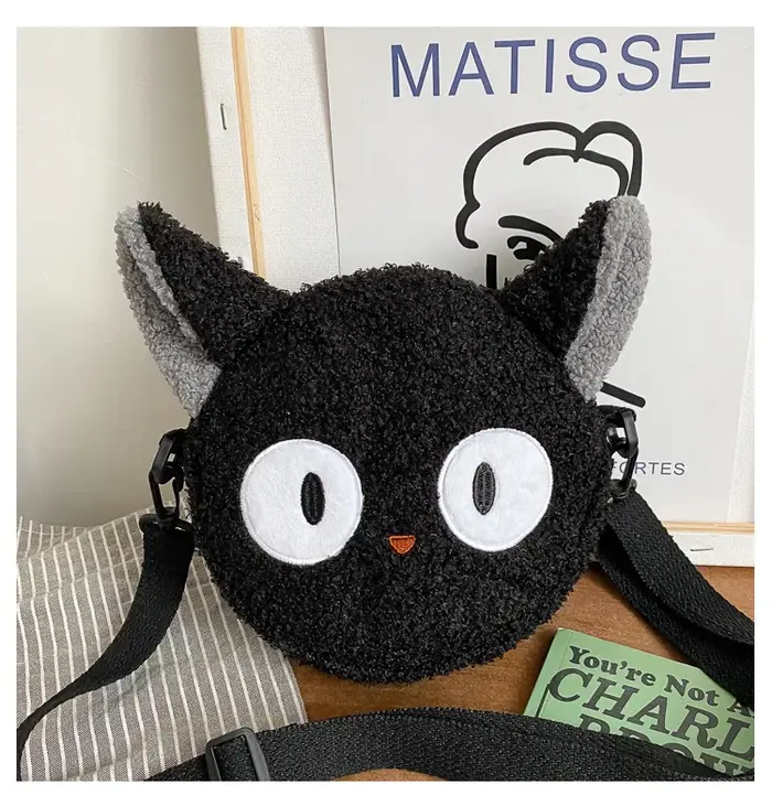 Sac à bandoulière en peluche de style japonais pour femme, sac à main de dessin animé Kawaii, sac à