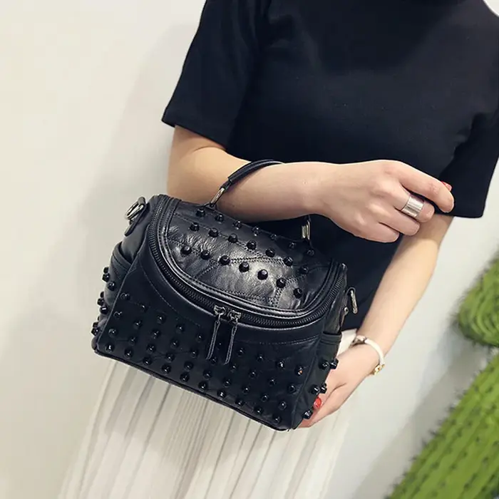 Sacs à main de luxe en cuir de mouton véritable pour femmes