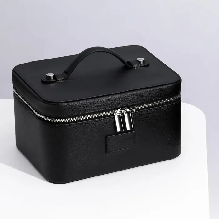 Trousse de maquillage à main en PU avec compartiment